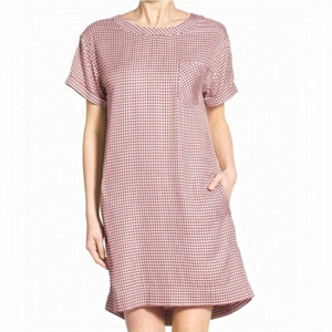 Madewell Red White Gingham Shift Dress size Small